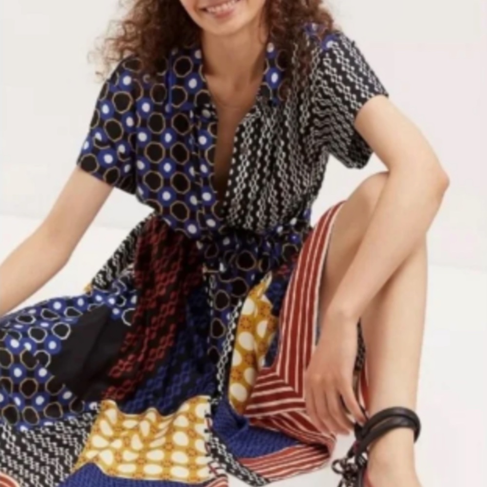 Anthropologie Maeve Geometric Dress